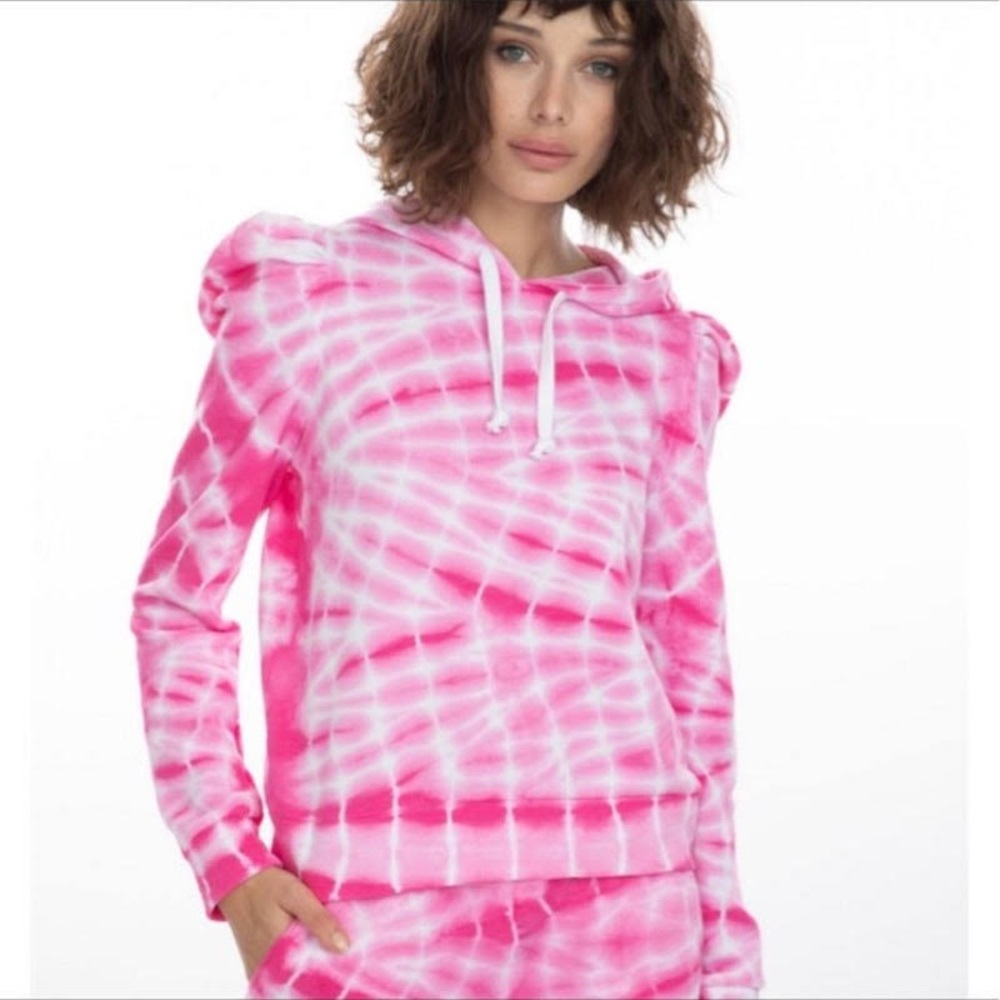 Generation Love (Revolve) | Carla tie dye puff sleeve sweatshirt - Picture 1 of 6